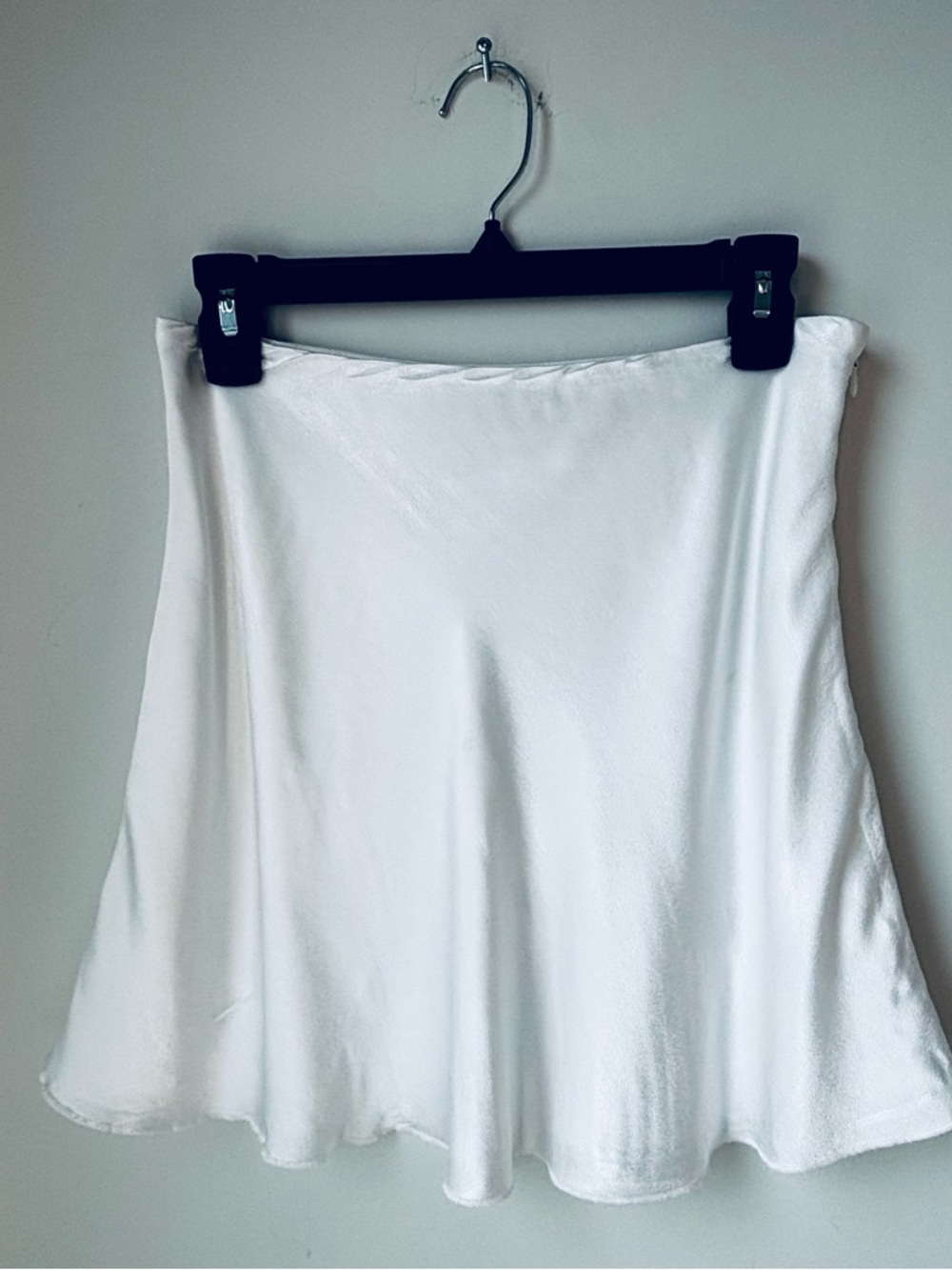 Socialite White Satin Mini Skirt